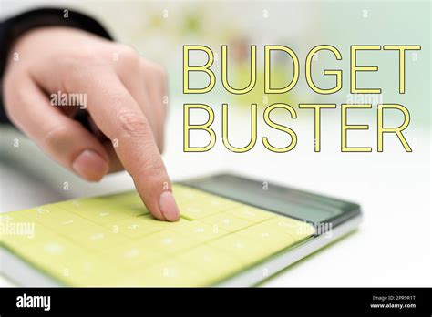 Conceptual Display Budget Buster Internet Concept Carefree Spending