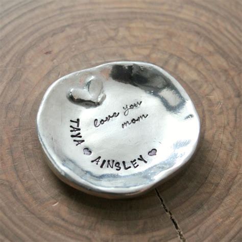Personalized Ring Dish Pewter Trinket Dish T With Love Dish