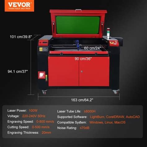 Machine à Graver Laser VEVOR Graveur Laser CO2 Machine de Gravure