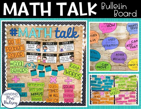 Math Talk Bulletin Board Bundle Etsy