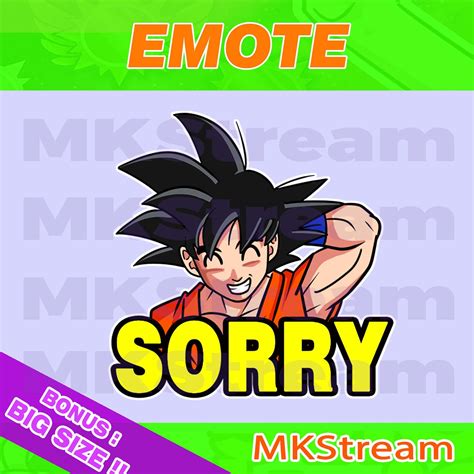 Twitch Emotes Dragon Ball Goku Apologize Etsy