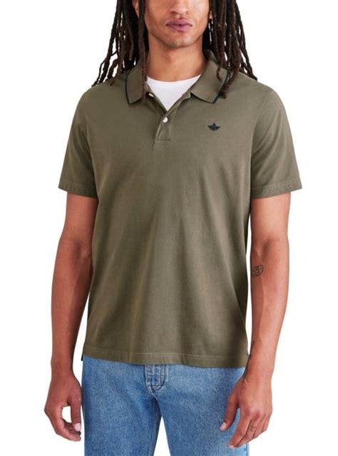 Ripley POLO MANGA CORTA ALGODÓN HOMBRE DOCKERS VERDE PERFECT