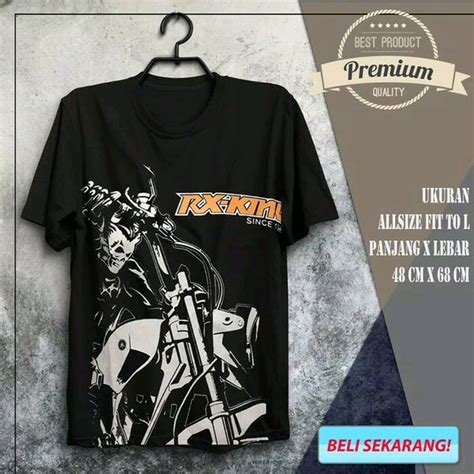 Jual Baju Kaos Distro Sablon Tulisan Unik Motor Yamaha Rx King Siluet