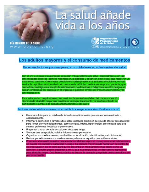 SOLUTION Semana 3 Los Adultos Mayores Y El Consumo De Medicamentos