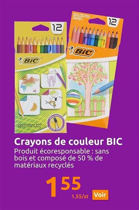 Promo Crayons De Couleur Bic Chez Action ICatalogue Fr