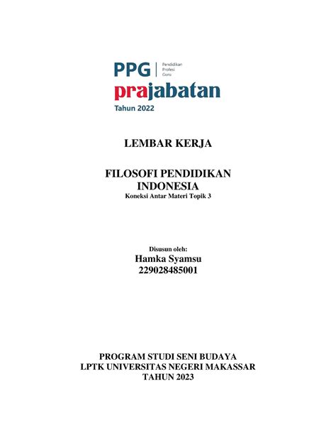 Aksi Nyata Topik Filosofi Pendidikan Ppg Prajabatan Unm Studocu