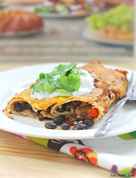 Skinny Bitch Tuesday Spicy Black Bean Enchiladas Eat Drink Love