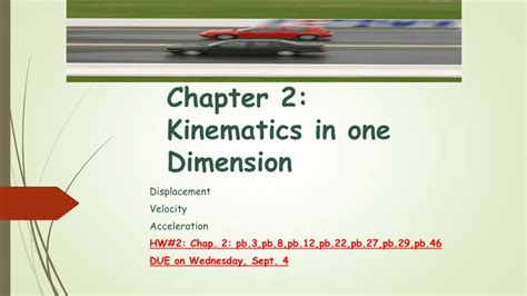 Ppt Chapter 2 Kinematics In One Dimension Powerpoint Presentation Free Download Id 9687933