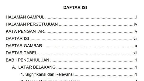 Merapikan Daftar Isi Daftar Gambar Daftar Pustaka Daftar Tabel Untuk