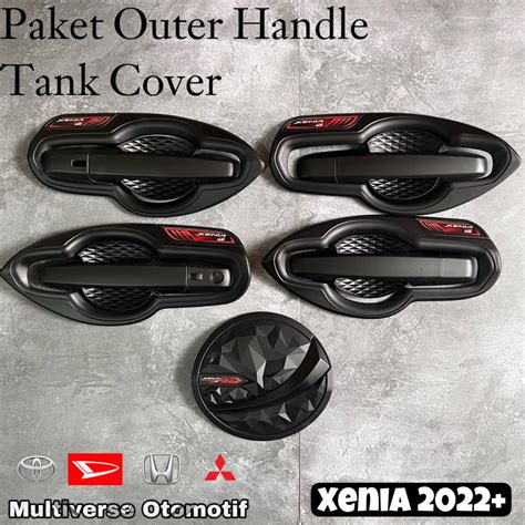 Jual Paket Outer Handle Tank Cover Hitam Doff Avanza Xenia Veloz