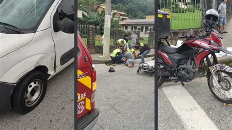 Motociclista Tem Suspeita De Fratura Ap S Acidente Em Brusque