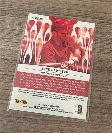 2013 Panini Select Baseball EF29 Jose Bautista En Fuego Insert Card EBay