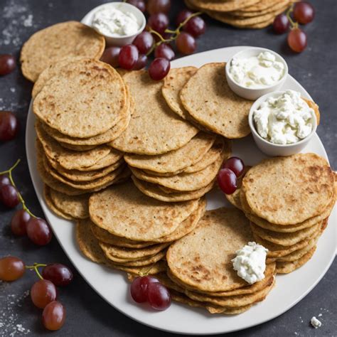 Cheesy oatcakes with soft cheese & grapes Recipe | Recipes.net