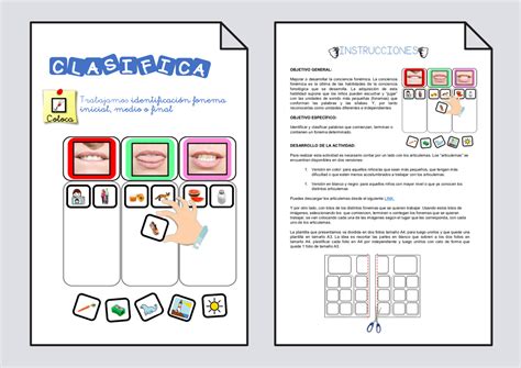 Clasifica Seg N Fonema Conciencia Fon Mica Soyvisual