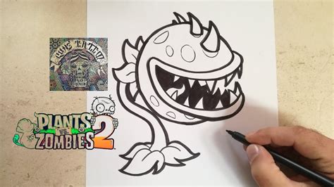 COMO DIBUJAR LA PLANTA CARNIVORA PLANTS VS ZOMBIES 2 YouTube