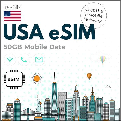 Travsim Esim For Usa Travel T Mobile Network Gb Mobile Data At G