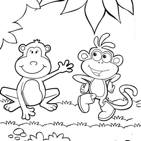 5 Little Monkeys Coloring Page