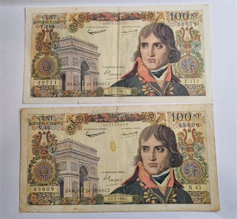 France Lot 2x 100 Nouveaux Francs Bonaparte Various Catawiki