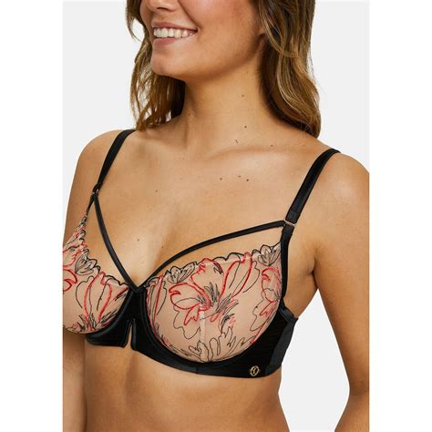 Alberta Classic Underwired Bra Black Red Sans Complexe La Redoute