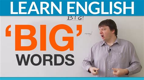 Improve Your English Vocabulary Better Words Than Big Youtube