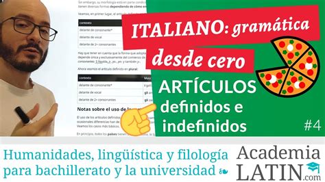 Artículos definidos e indefinidos Curso de gramática italiana 4