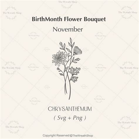 BirthMonth Flower SVG Bloem Svg Geboorte Bloemen Svg Floral Svg Files