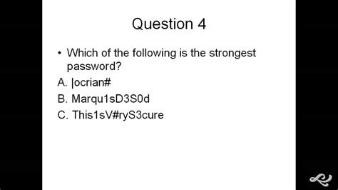 5 Sample Security Questions Sy0 401 Youtube