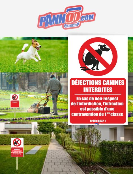 Panneau D Jections Canines Interdites Picto