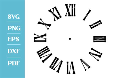 Clock Roman Numerals Vector Svg Png Graphic By Momstercraft · Creative