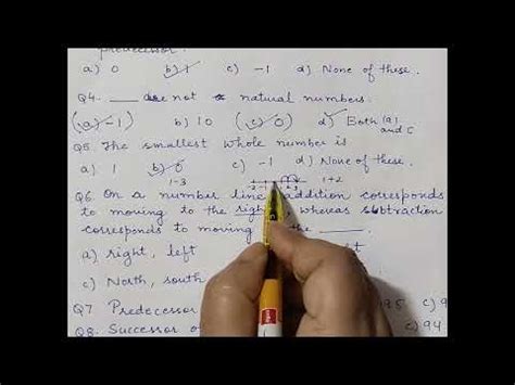 TOP MCQS CHAPTER 2 WHOLE NUMBERS AND CHAPTER 3 PLAYING WITH NUMBERS