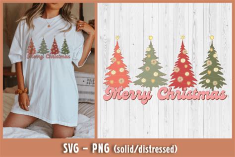 Merry Christmas Pink Christmas Trees Graphic By Matchi Studio