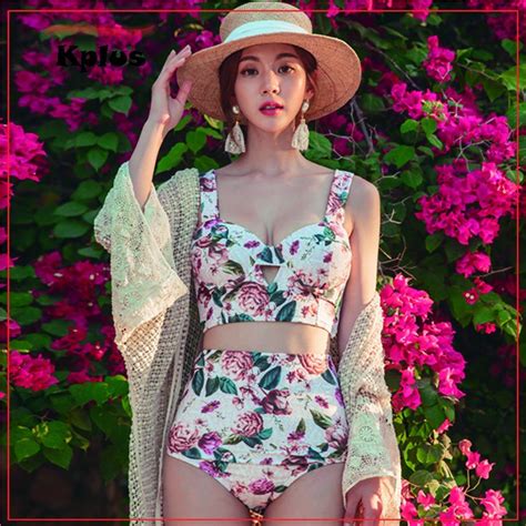 2019 Vintage Retro Style Embroider Young Sex Girl Black Bikini Swimwear