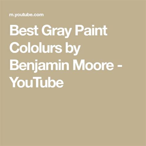 Best Gray Paint Cololurs By Benjamin Moore YouTube Best Gray Paint