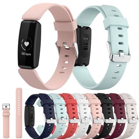 Dây Đeo Thay Thế Chất Liệu Silicon Màu Trơn Cho Fitbit Inspire 2