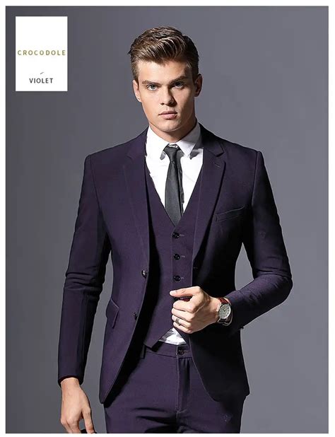 Venta Traje De Novio Morado En Stock