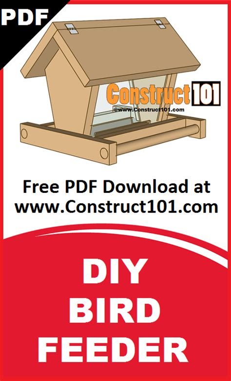 Build A Bird Feeder Free Plans Construct101 Bird Feeders Diy