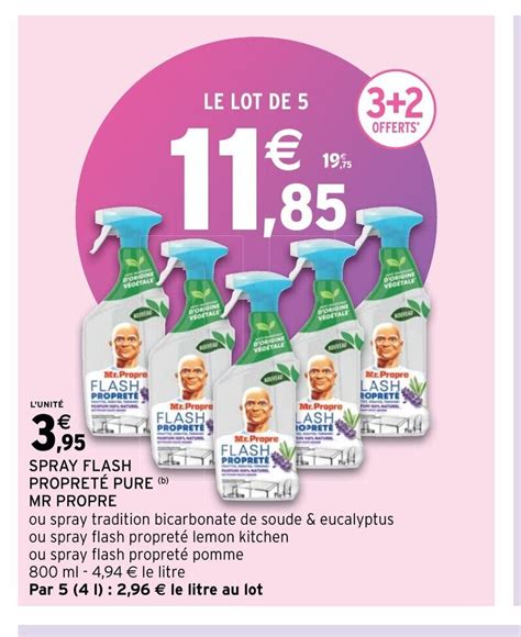 Promo Spray Flash Propret Pure Mr Propre Chez Intermarch