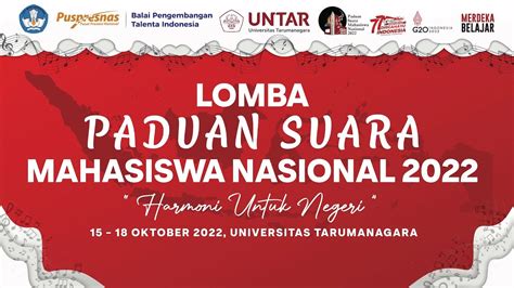 Lomba Paduan Suara Mahasiswa Nasional 2022 Hari Ke 1 Senin 17