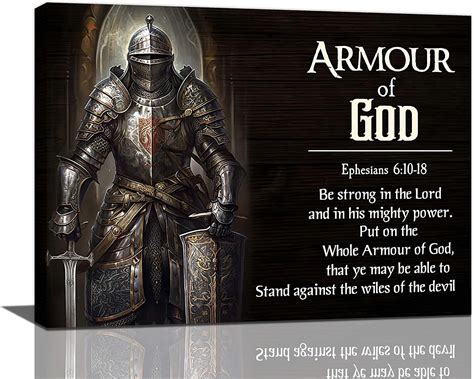 Taimeng Warrior Scripture Wall Art Knights Templar Bible Verses Pictures Christian