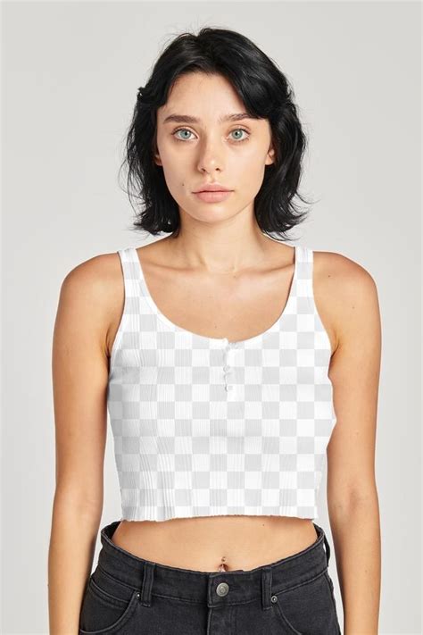 Png Women S White Crop Top Mockup Free Image By Rawpixel