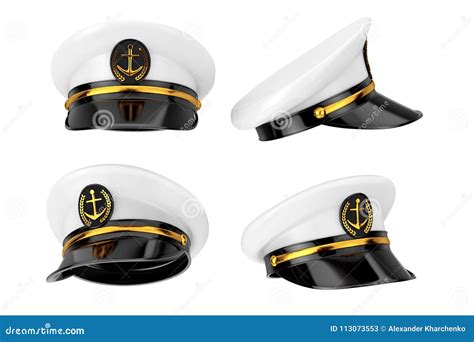 Naval Officer, Admiral, Navy Ship Captain Hat. 3d Rendering Stock ...