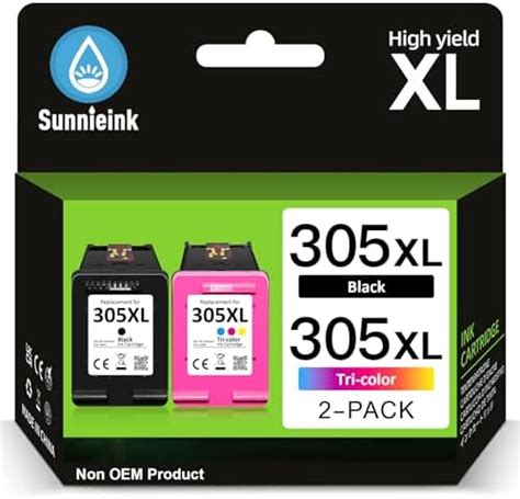 Sunnieink 305 Ink Cartridges Black And Colour 305 Ink Cartridges Replacement For Hp Ink 305