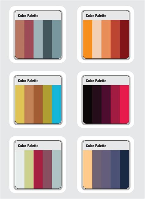 Vector Color Palette Set Vector Art At Vecteezy