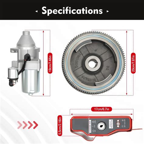 Electric Start Kit Flywheel Starter Motor Switch Box Kit For Honda