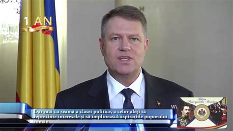 Mesajul Pre Edintelui Rom Niei Klaus Iohannis C Tre Rom Ni De Ziua