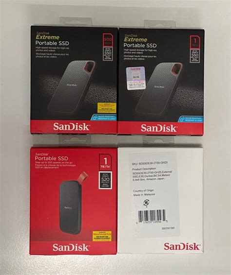 Sandisk Extreme Portable Ssd E30e60 500gb1tb2tb Computers And Tech Parts And Accessories Hard