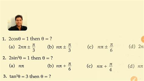 Trigonometric Equations Part Youtube