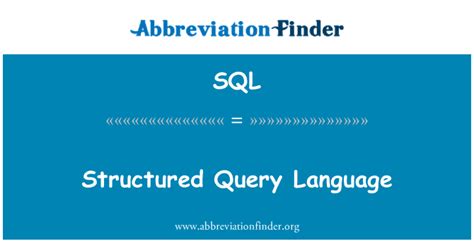 Sql Definición Lenguaje De Consulta Estructurado Structured Query Language