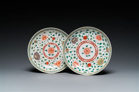 A Pair Of Chinese Famille Verte Plates Kangxi Rob Michiels Auctions