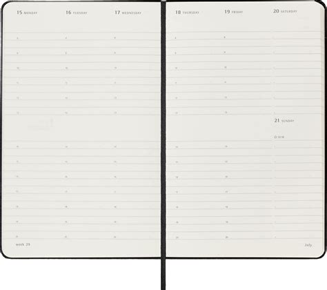 Moleskine Pro Weekly Vertical Planner Large Calendar Mukama